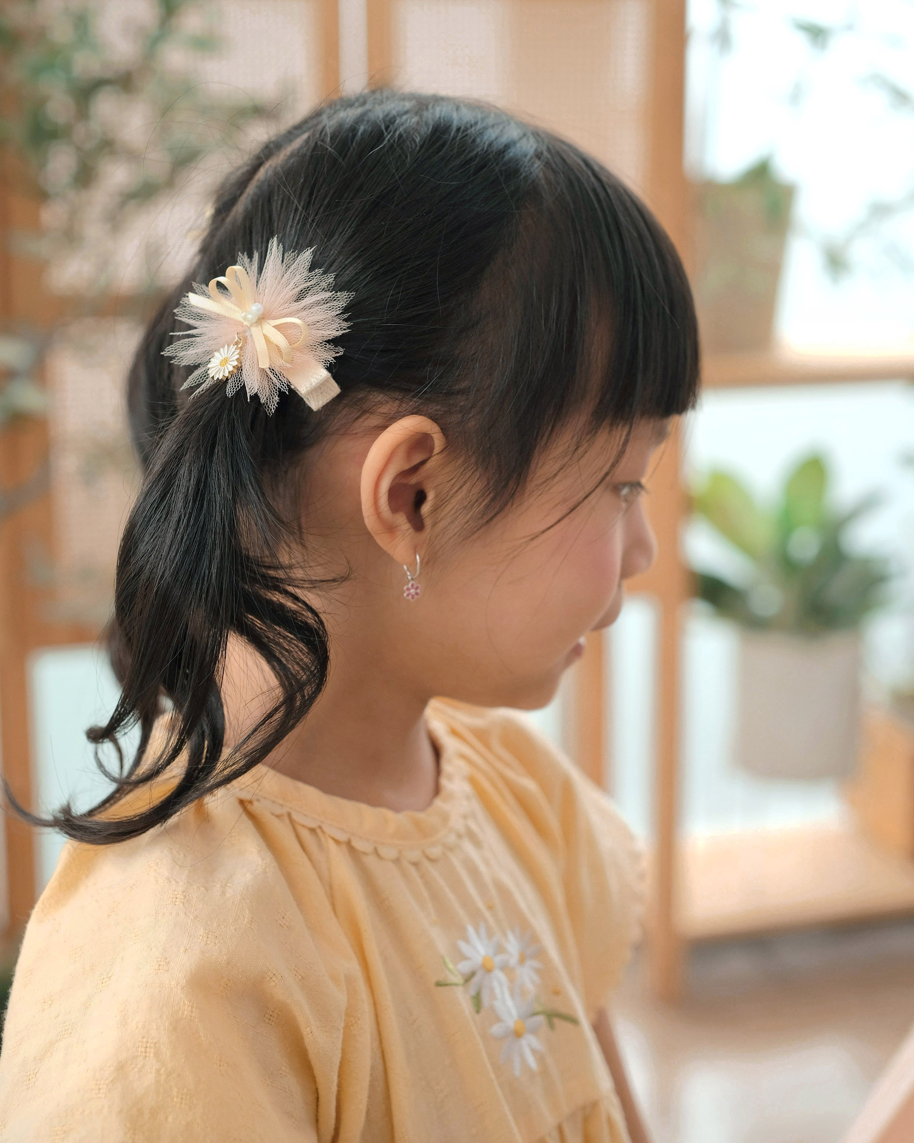 Harvest Tulle Hairpin in Peach