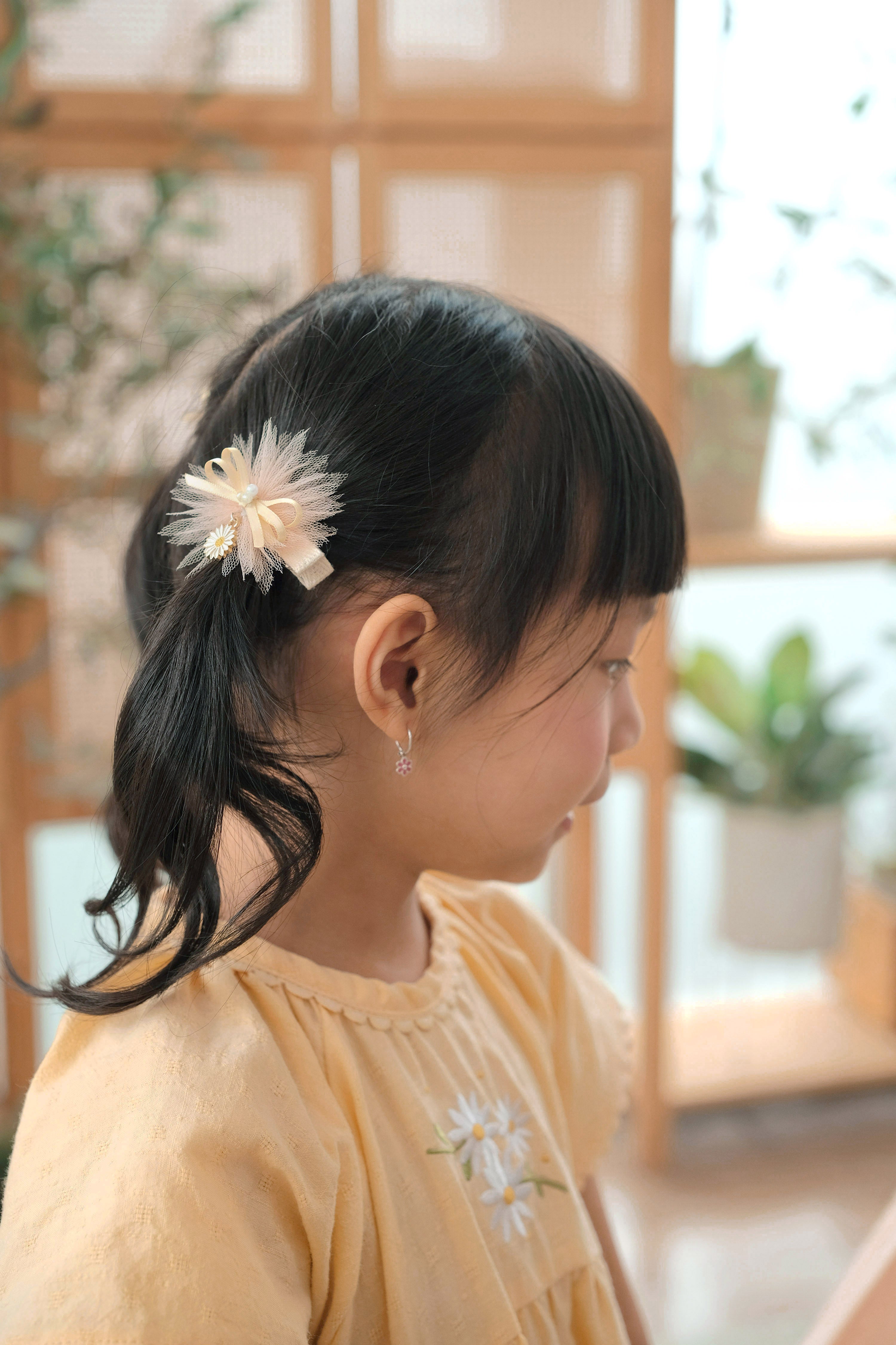 Harvest Tulle Hairpin in Peach