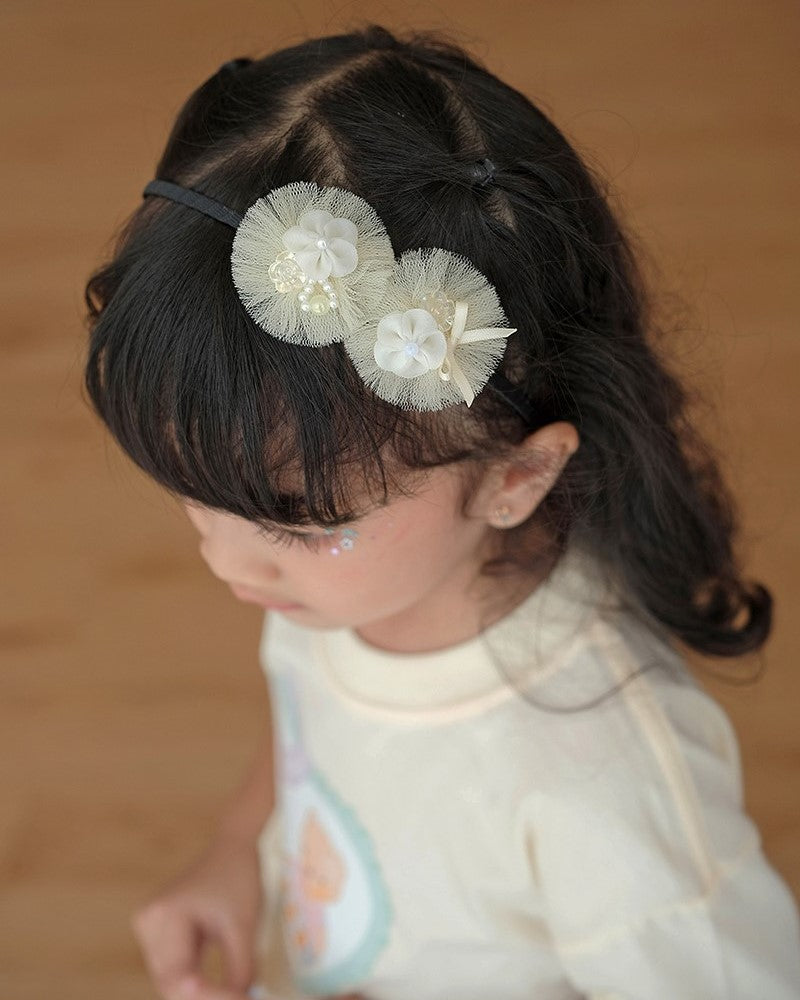 Sylea Tulle Headband in Yellow