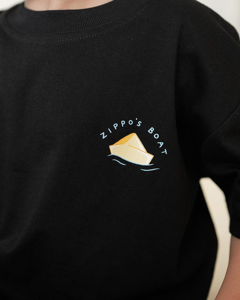 Zippo's Boat T-Shirt in Black