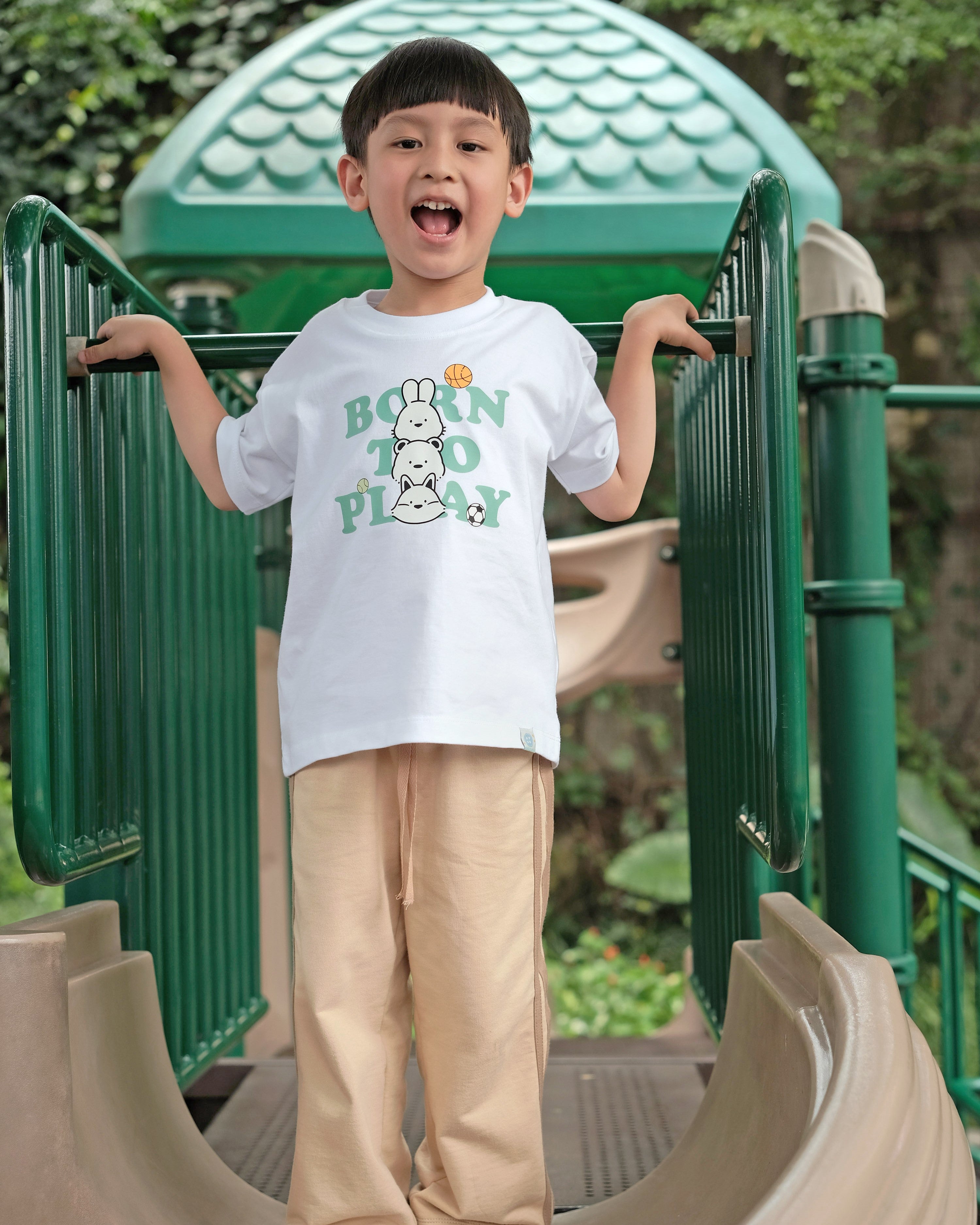 Born To Play T-Shirt in White