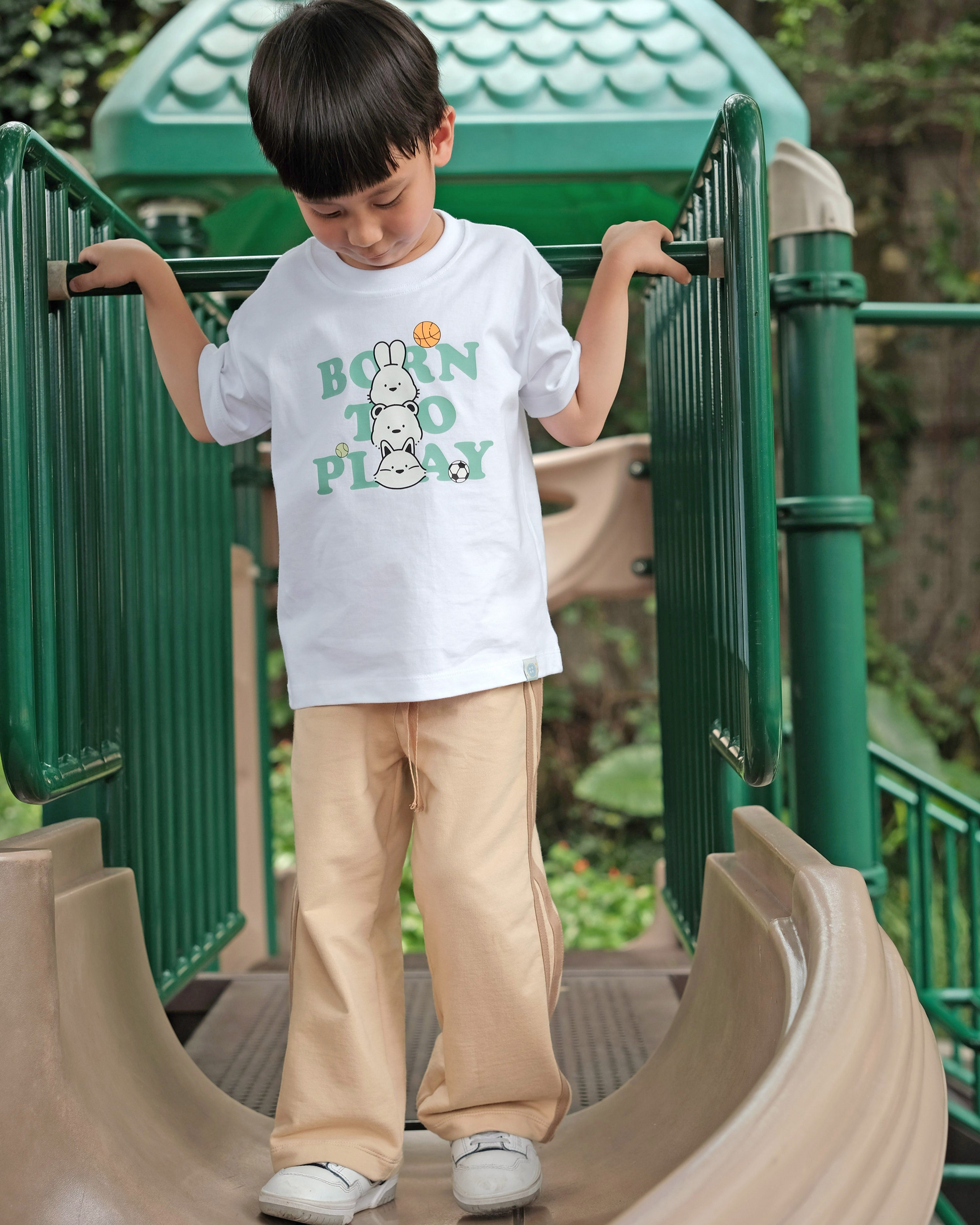 Born To Play T-Shirt in White