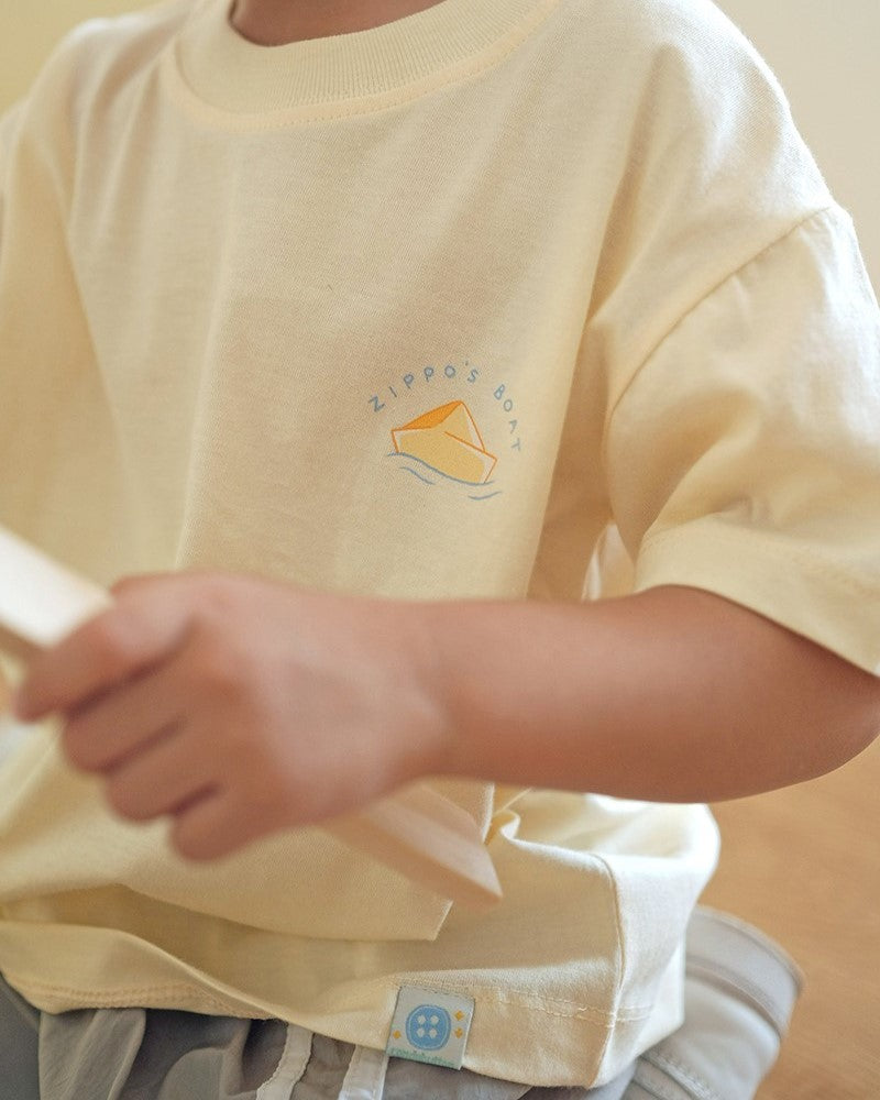 Zippo's Boat T-Shirt in Cream