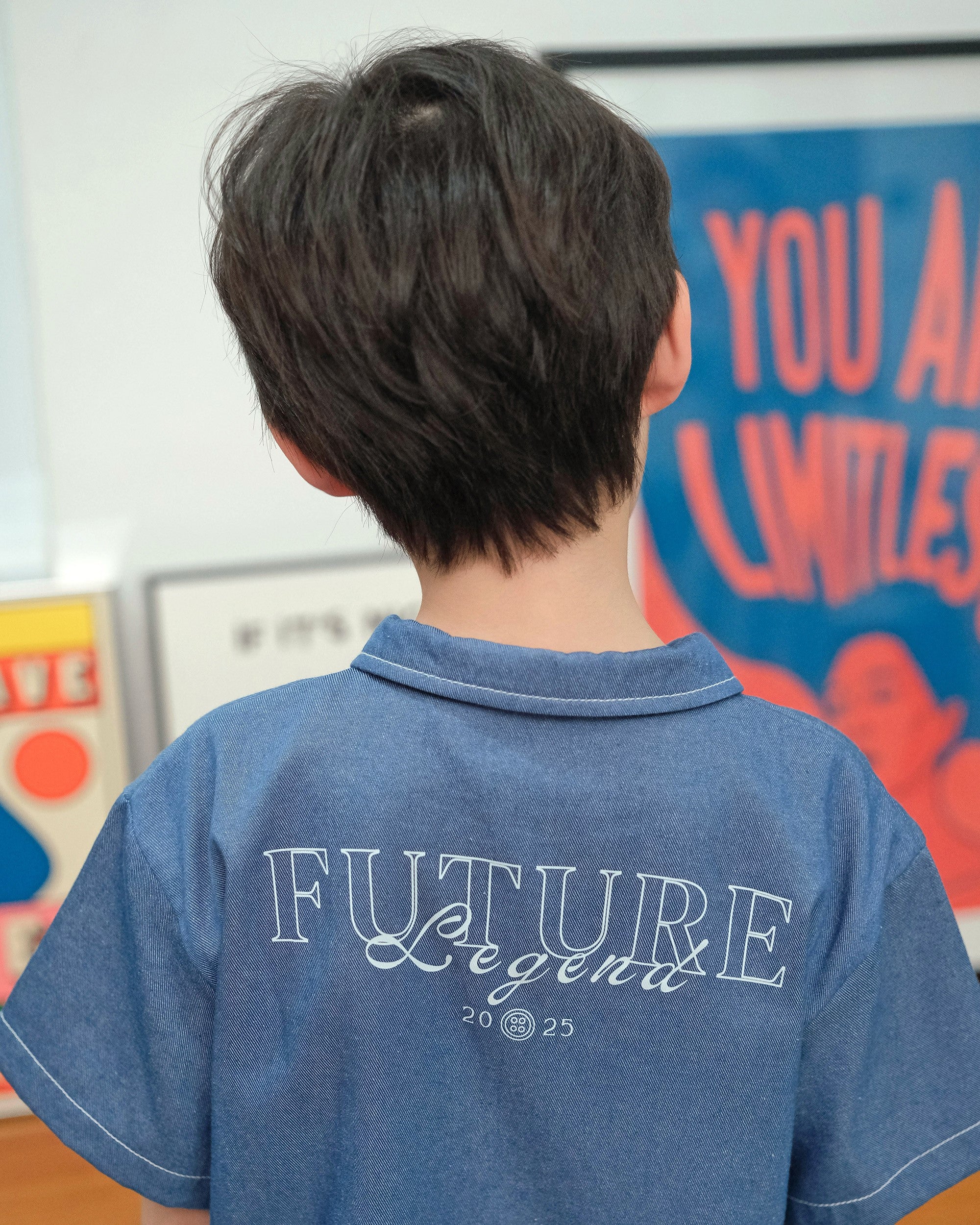 Future Legend Shirt in Blue Denim