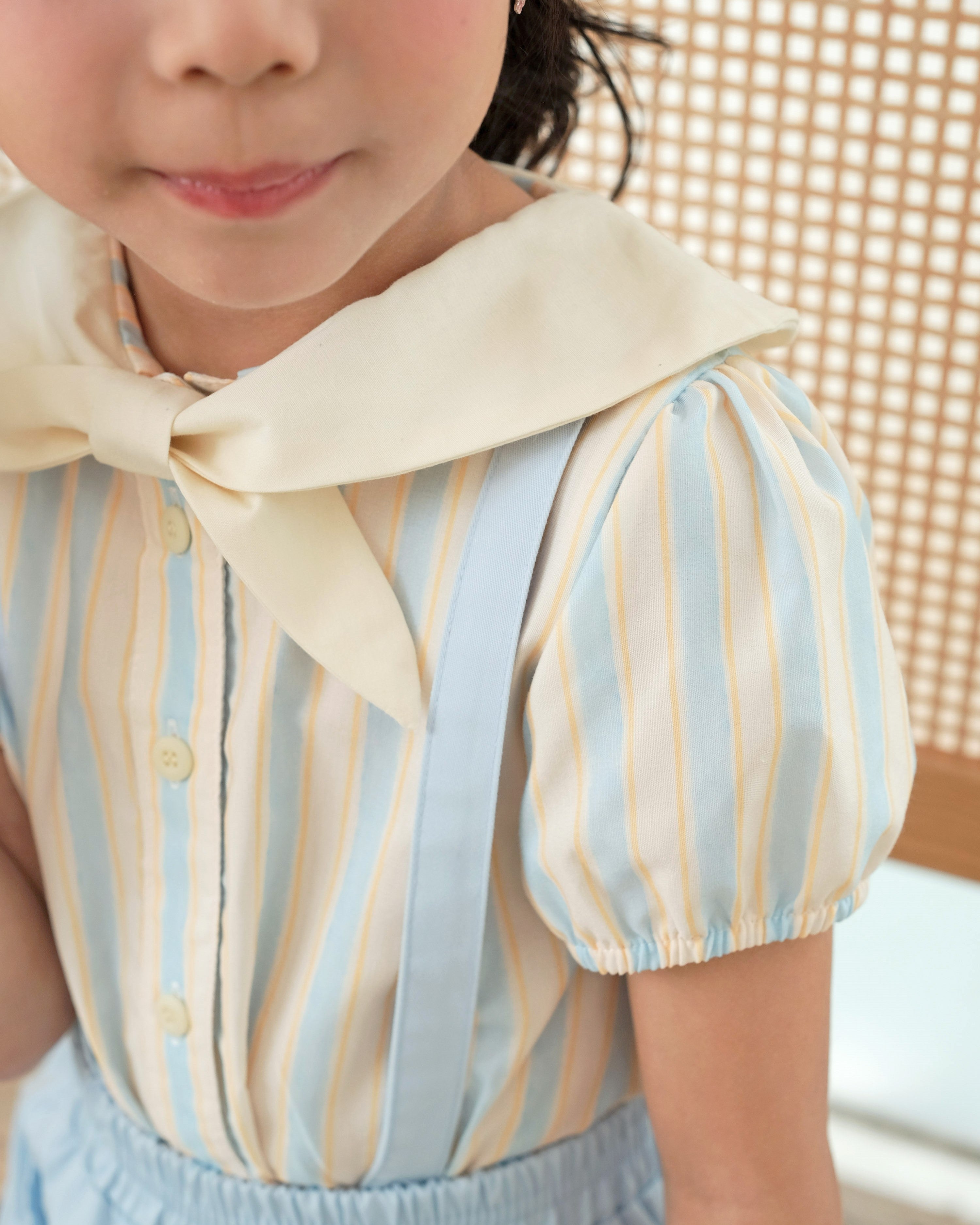 Eloise Sailor Blouse in Blue Stripe