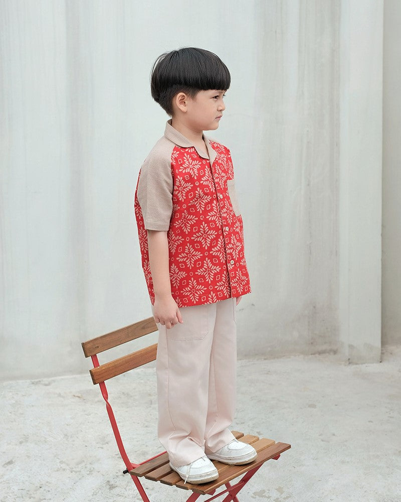Alun Batik Shirt in Red