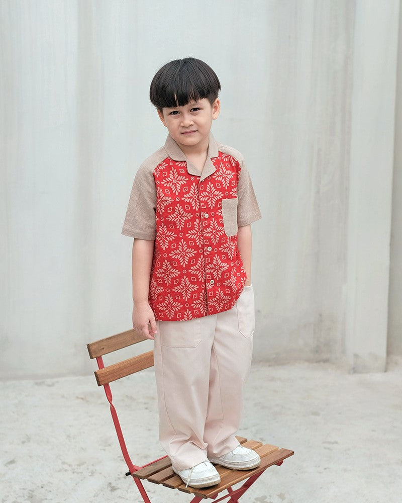 Alun Batik Shirt in Red