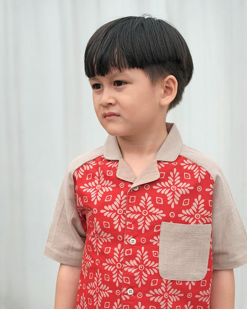 Alun Batik Shirt in Red