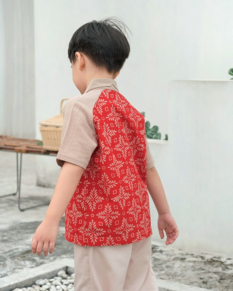 Alun Batik Shirt in Red