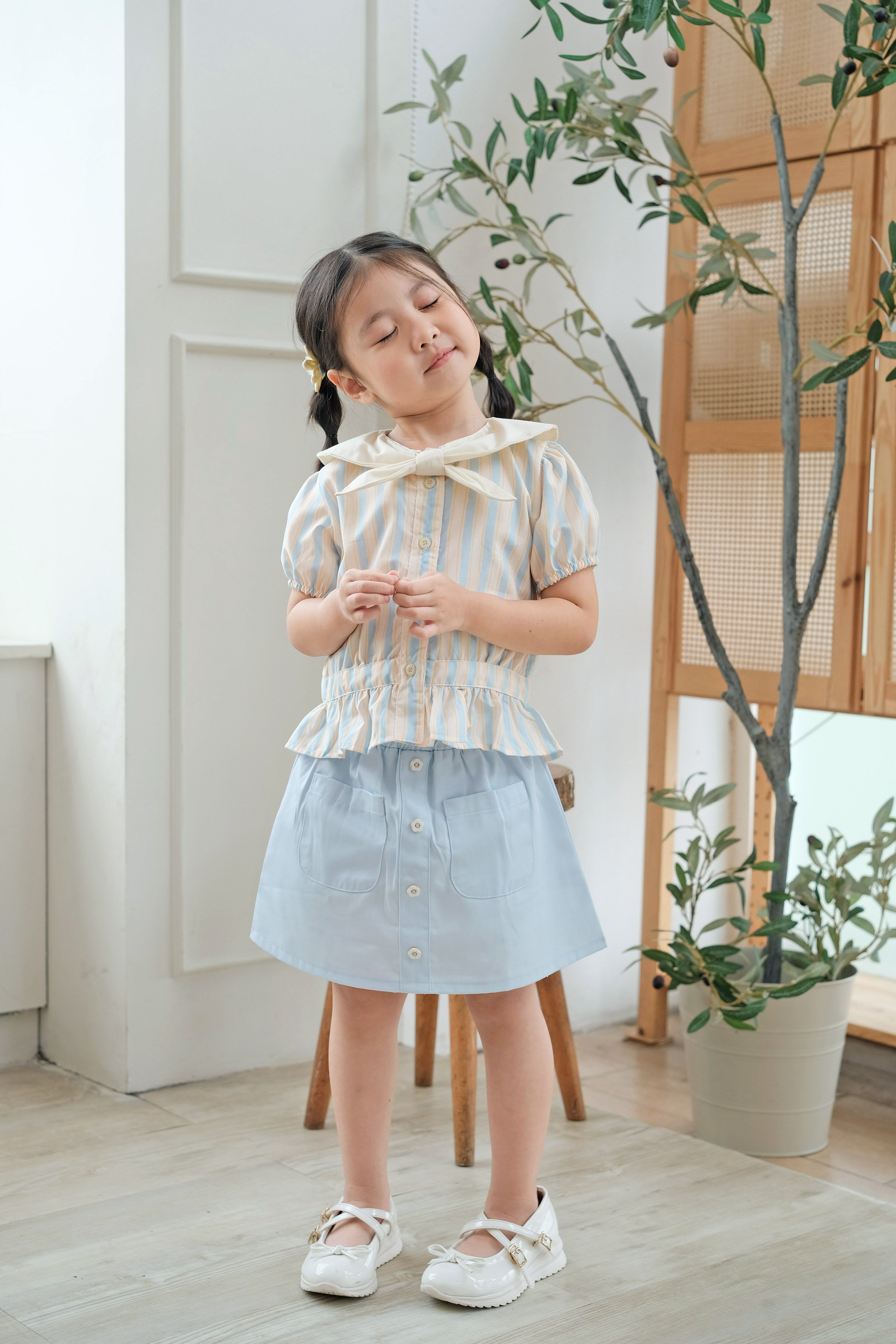Blakely Mini Skirt in Baby Blue