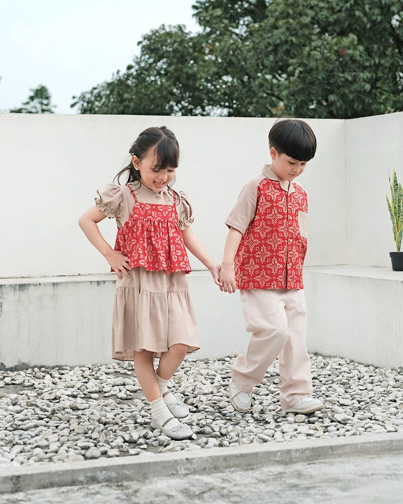Alun Batik Shirt in Red