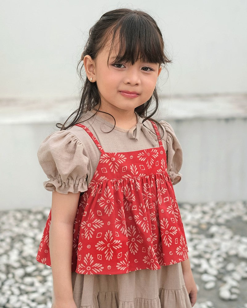 Merona Batik Set Dress in Red