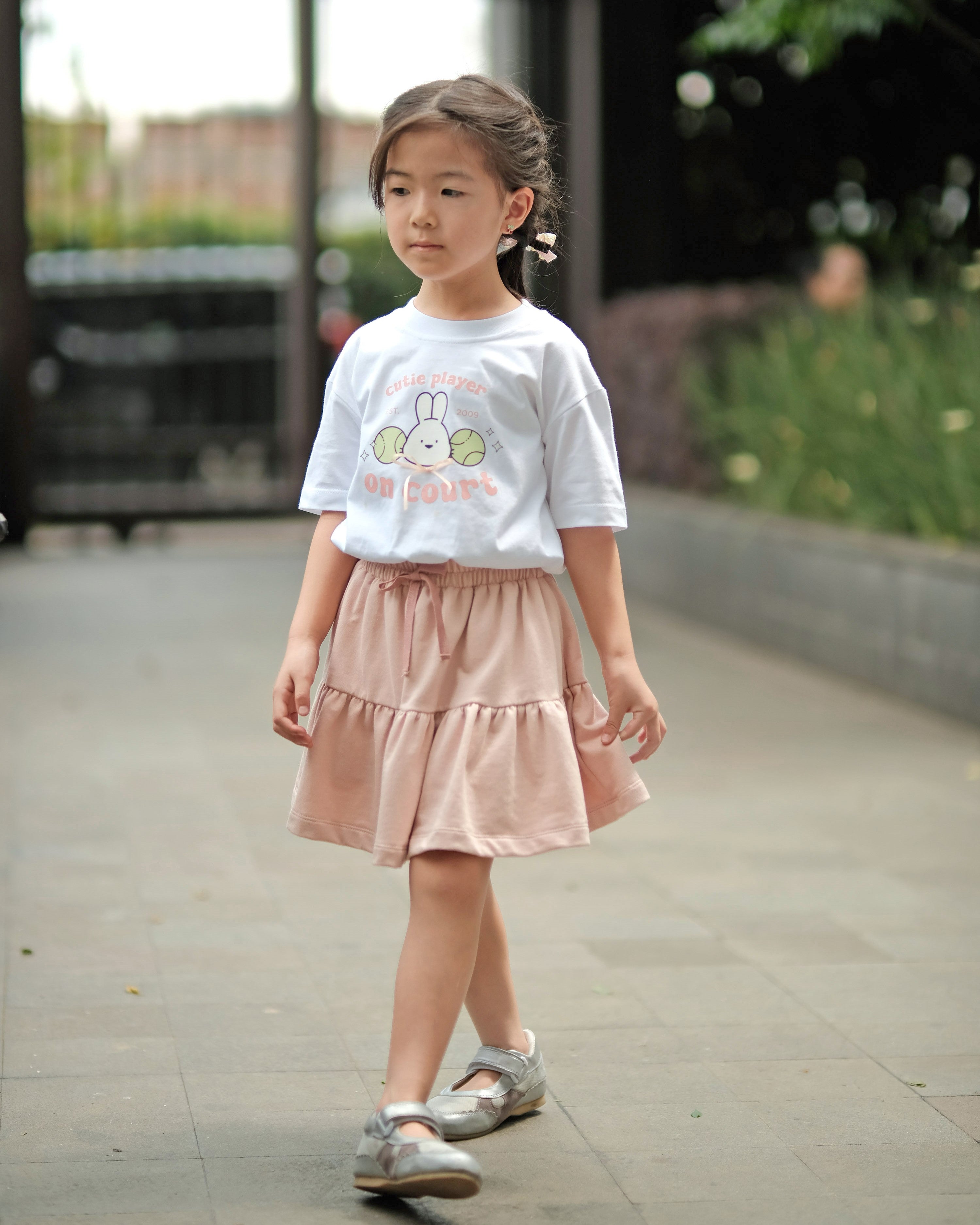 Spin Ruffles Skirt in Pink