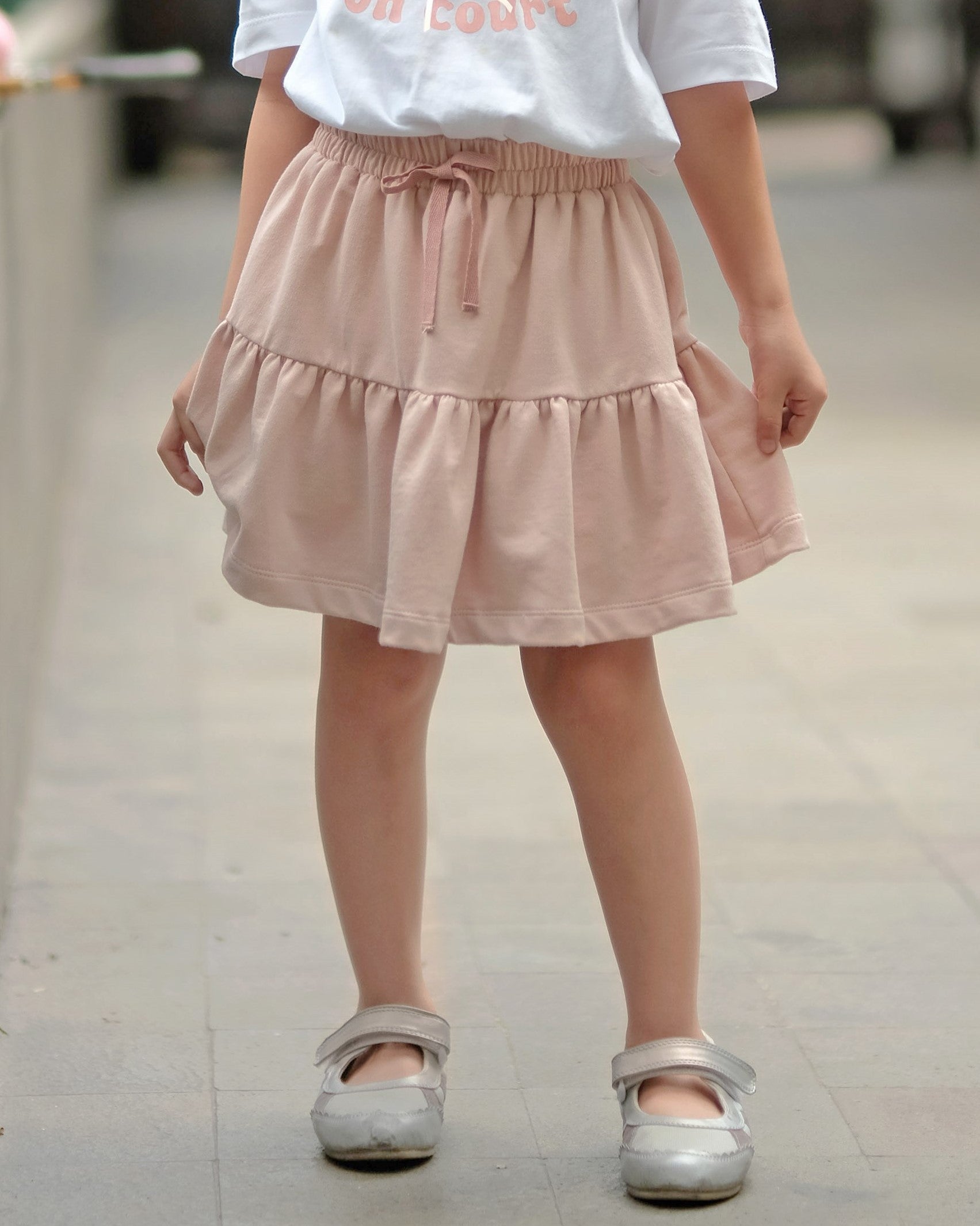 Spin Ruffles Skirt in Pink