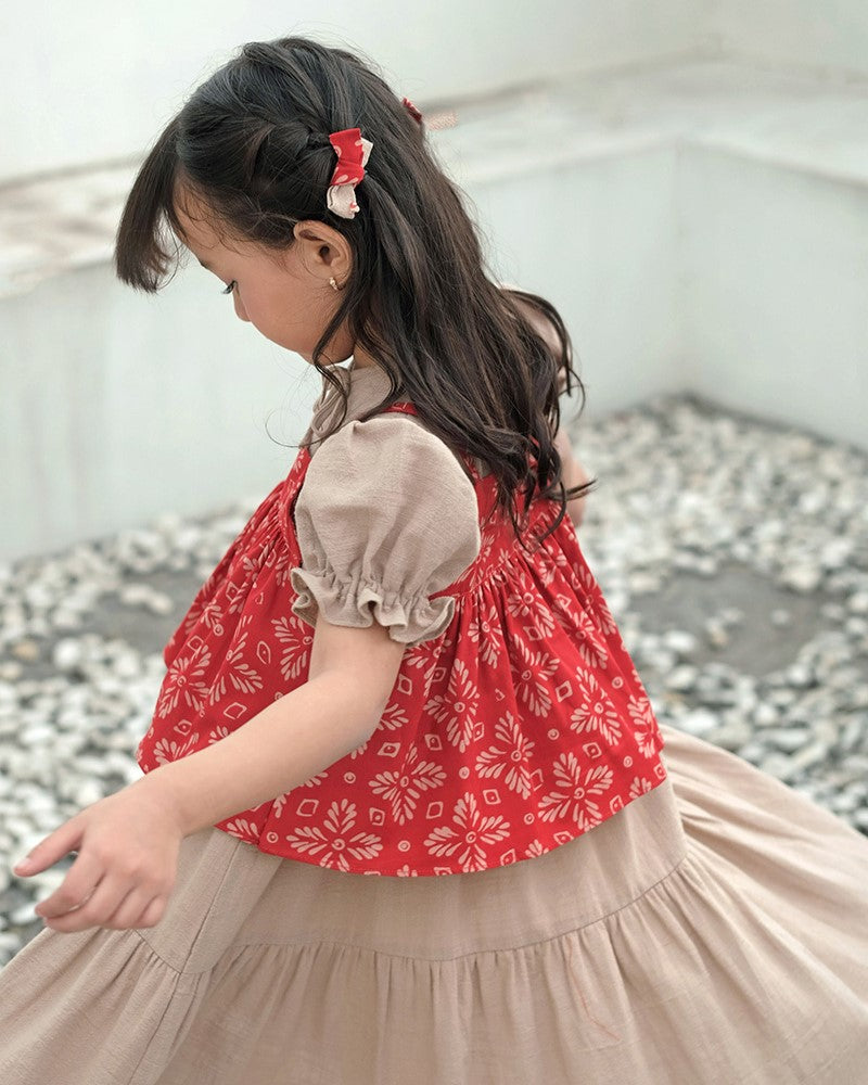 Merona Batik Set Dress in Red