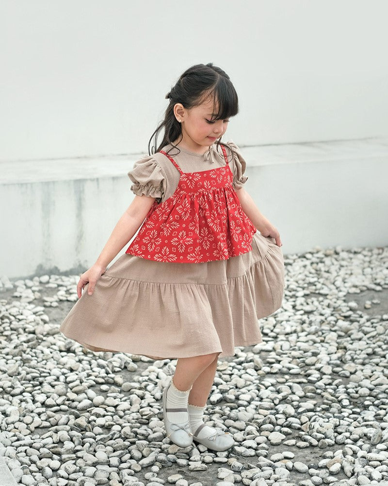 Merona Batik Set Dress in Red