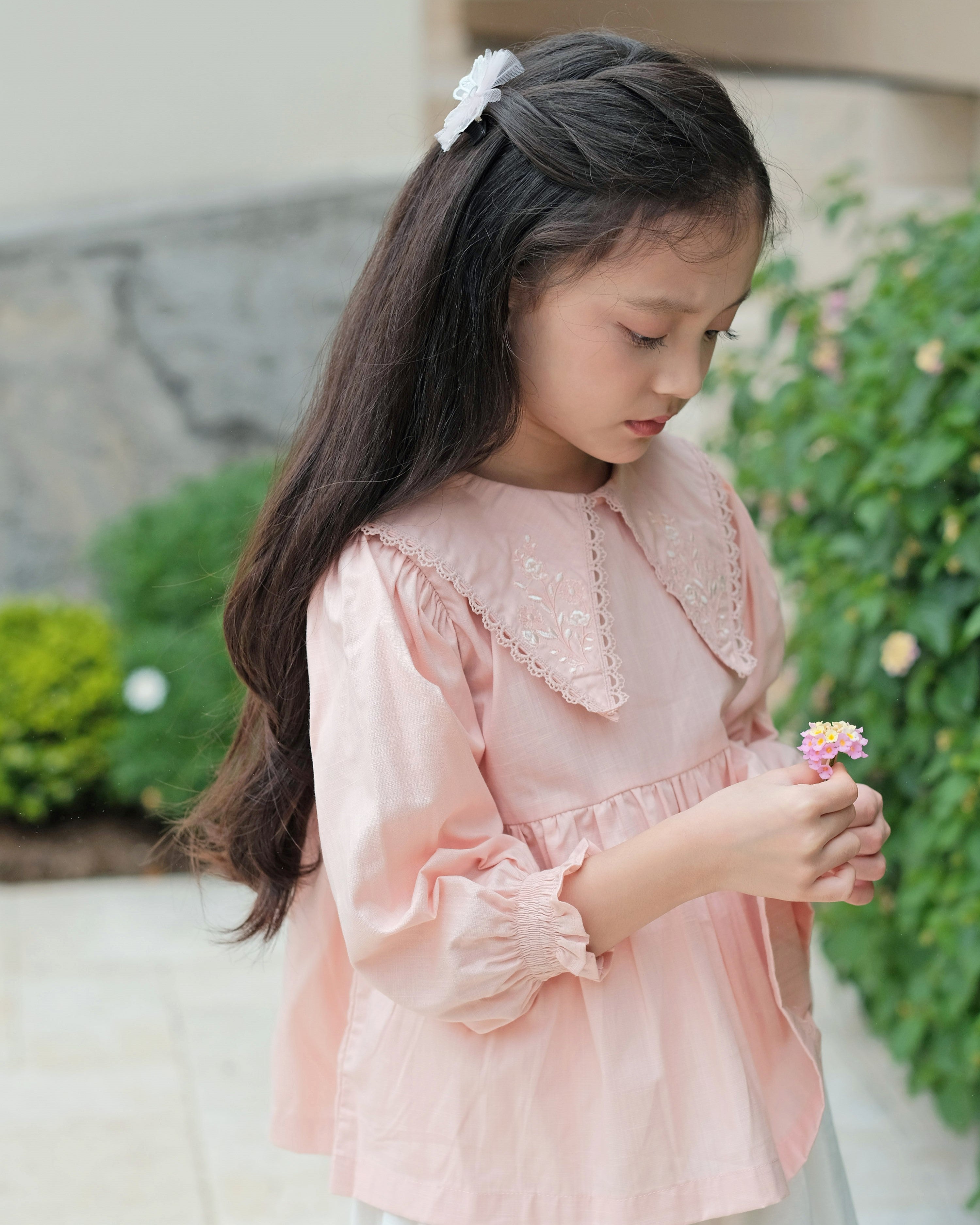 Serafina Collar Blouse in Pink