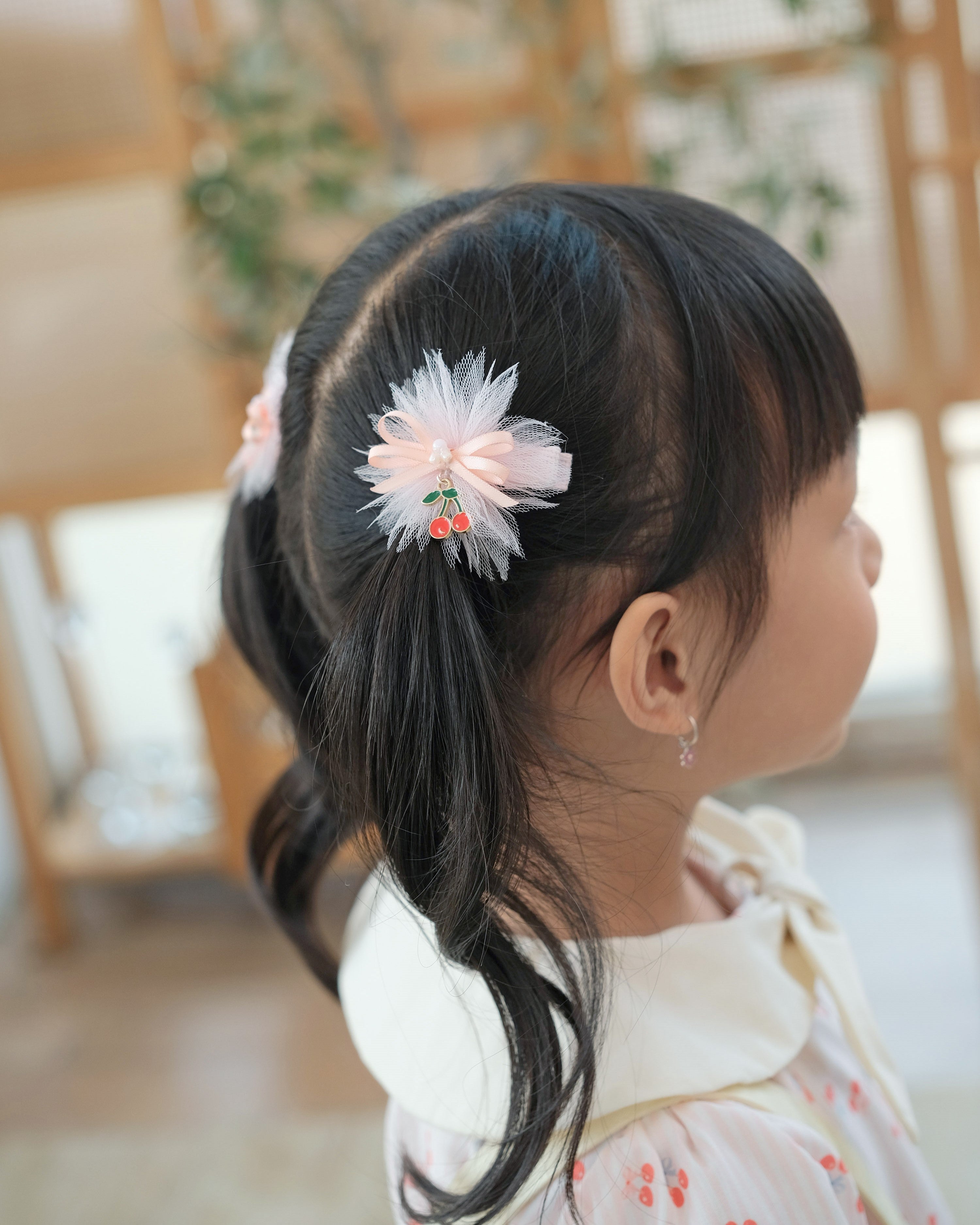 Harvest Tulle Hairpin in Pink