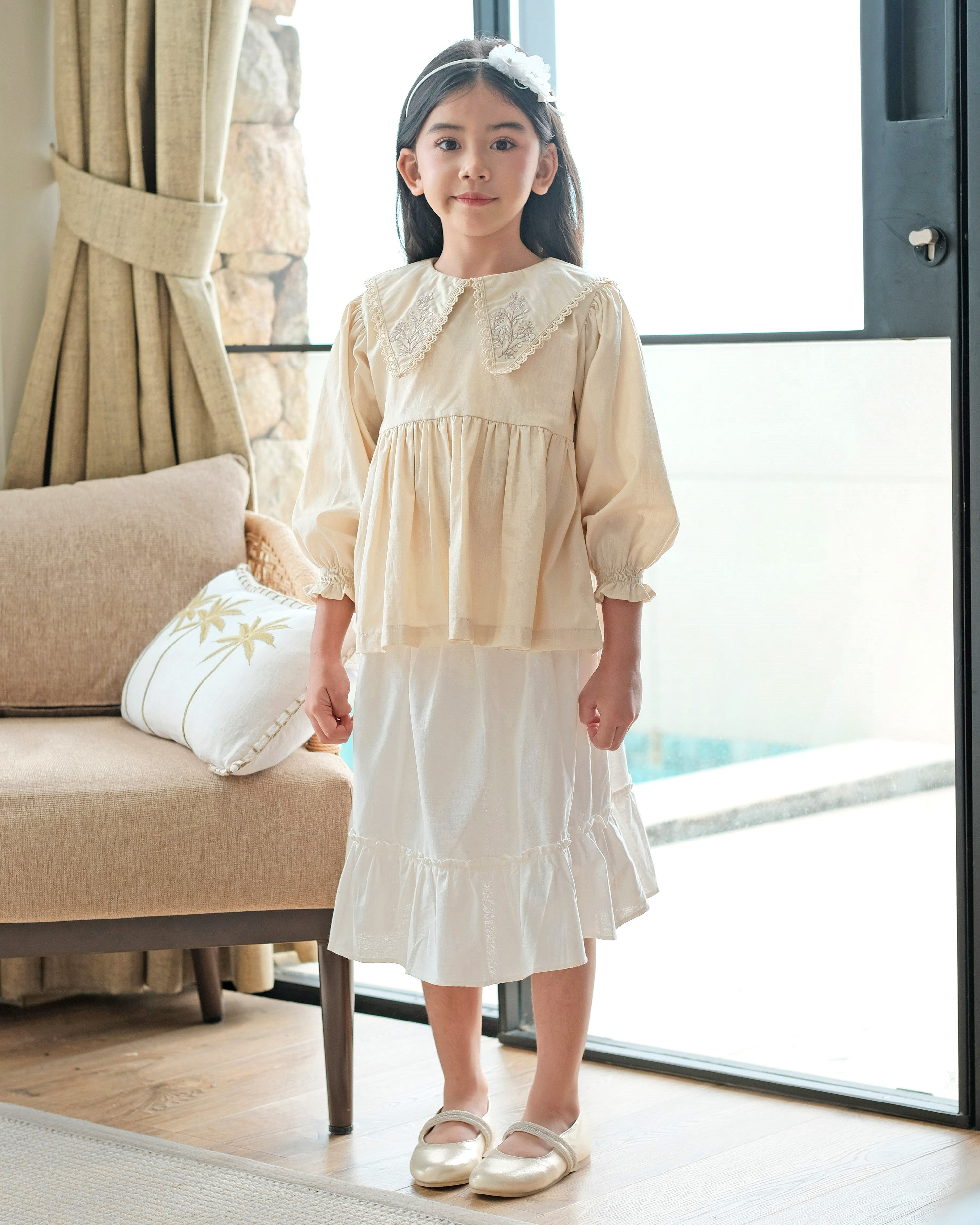 Nina Midi Skirt in White