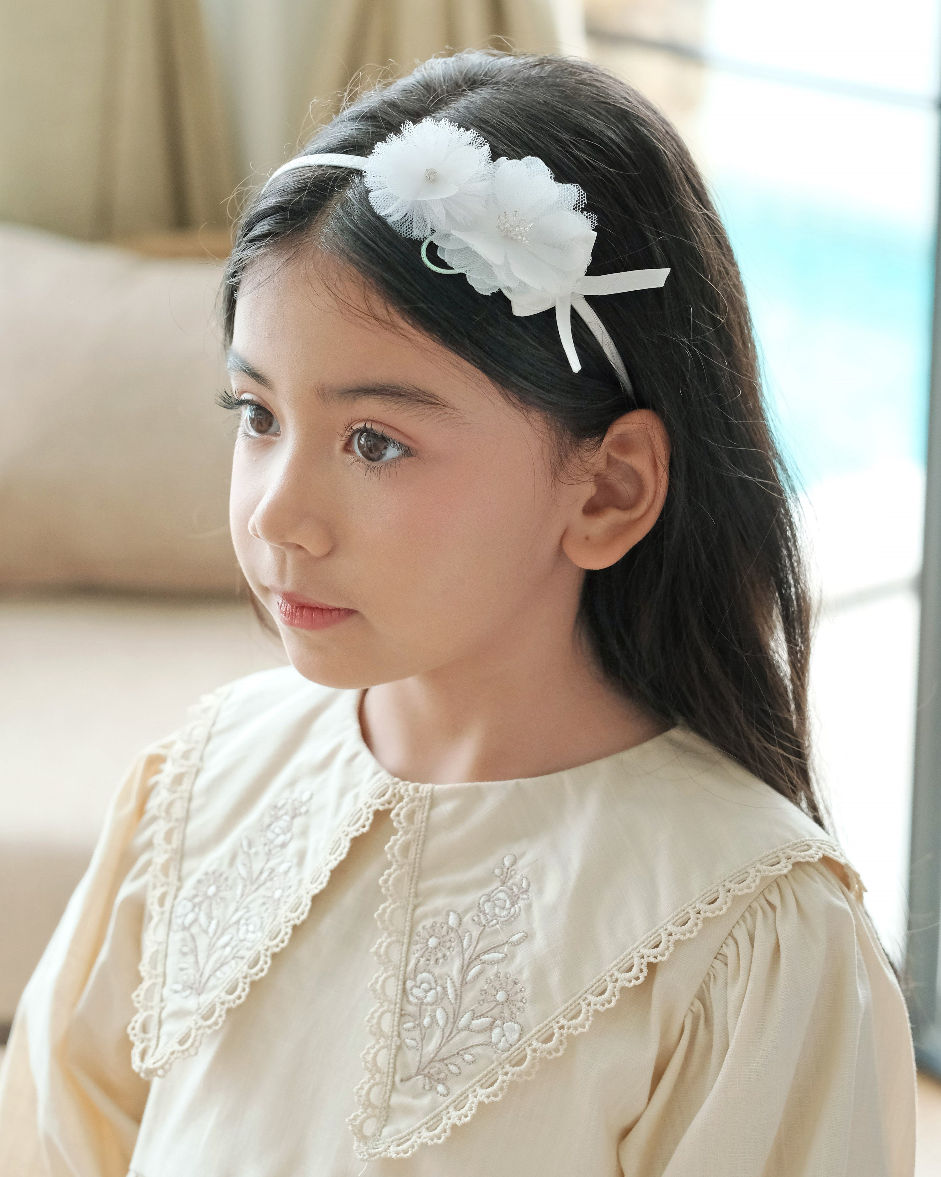 Serafina Collar Blouse in Goldie Cream