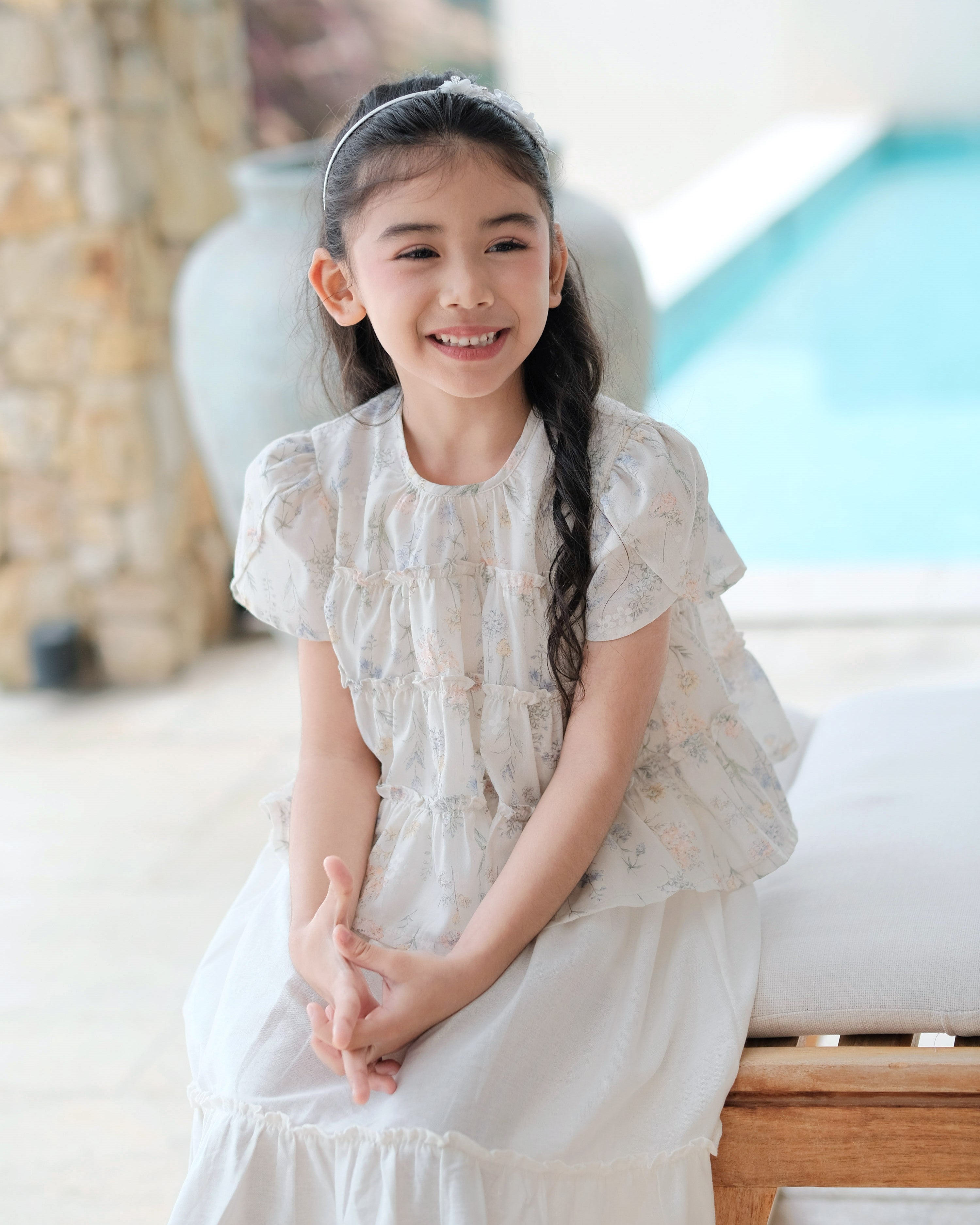 Sofia Ruffle Blouse in Soft Green