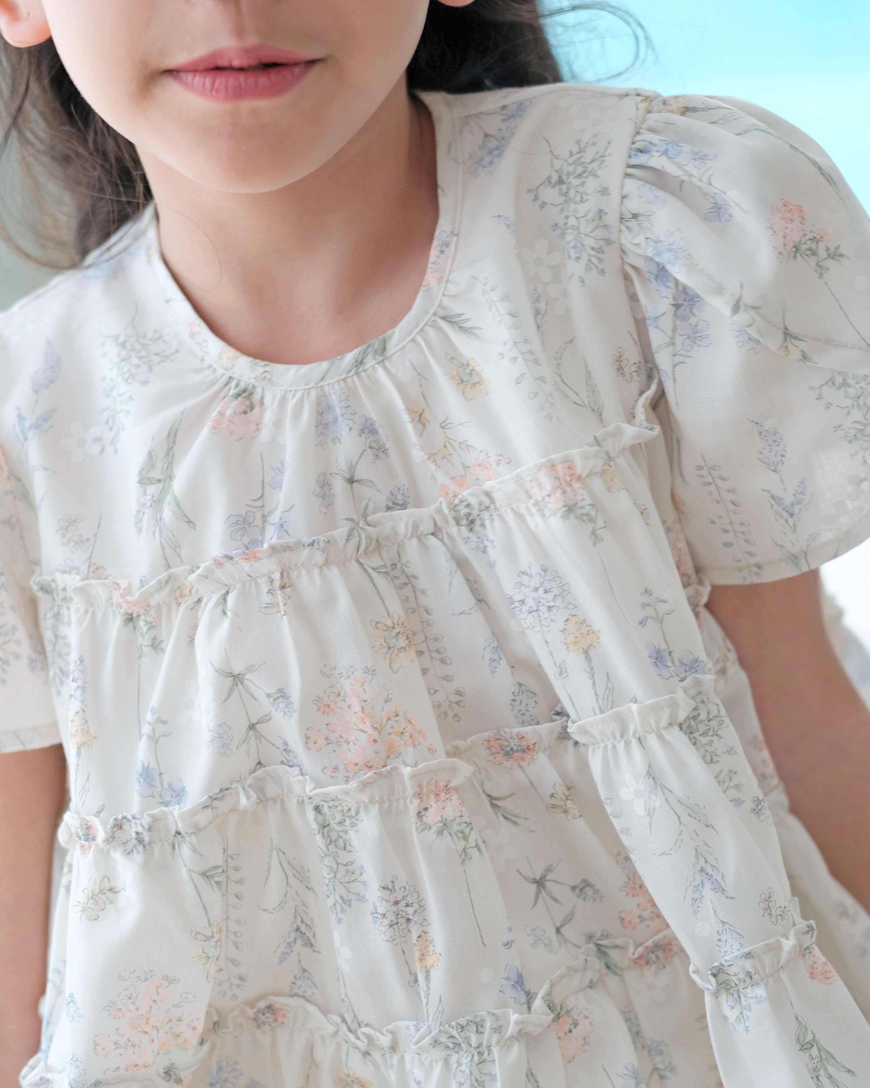 Sofia Ruffle Blouse in Soft Green