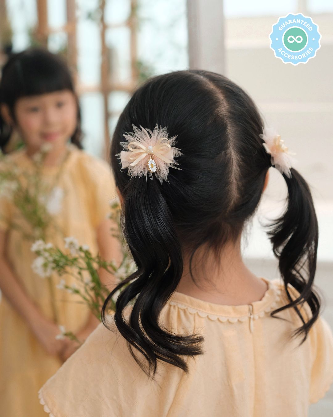 Harvest Tulle Hairpin in Peach
