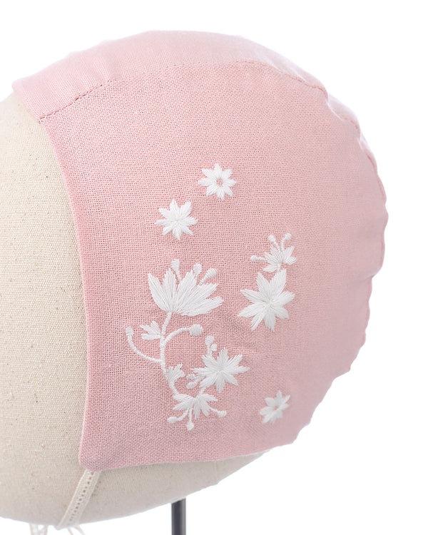 Kirana Embroidery Bonnet in Pink