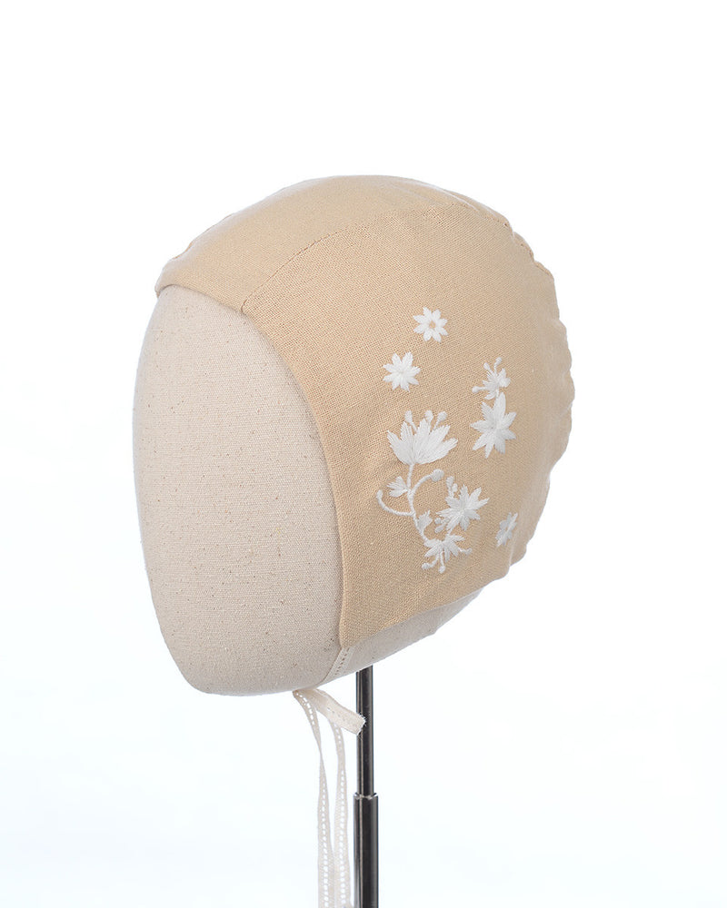 Kirana Embroidery Bonnet in Vanilla