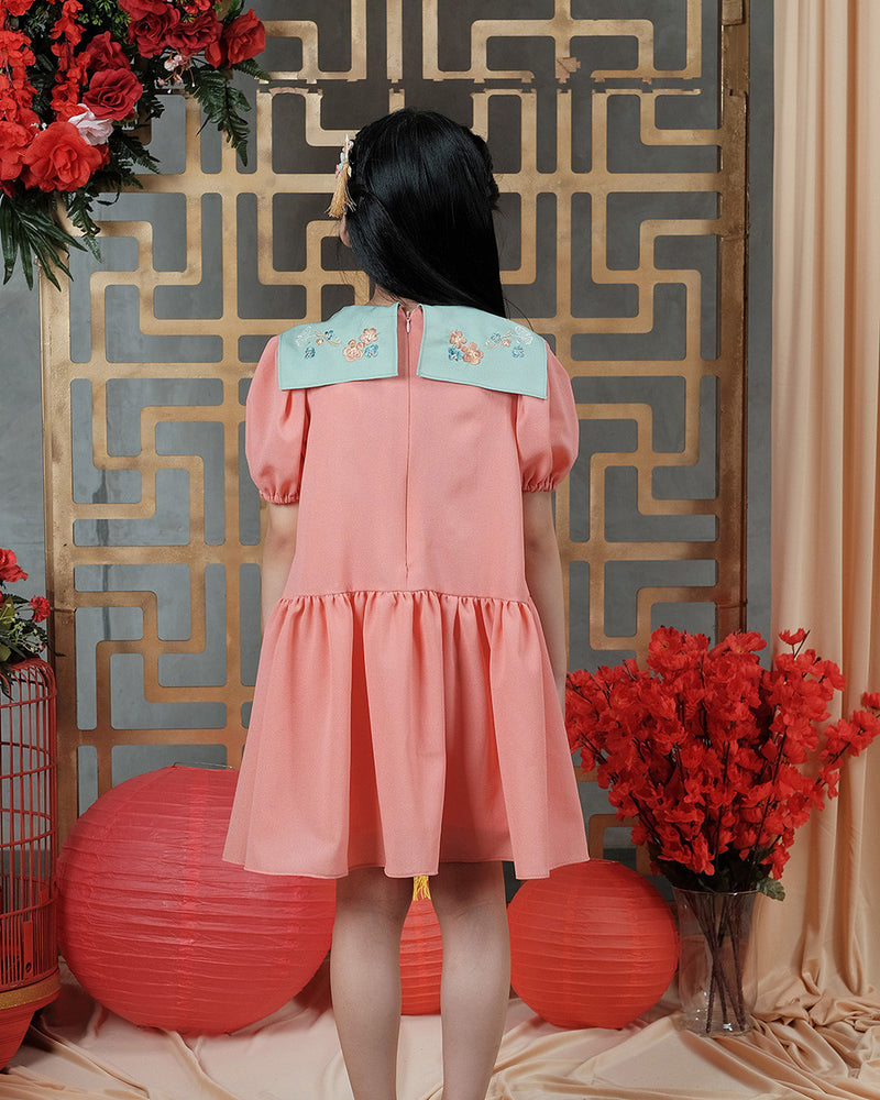 Mei Ling Dress in Peach