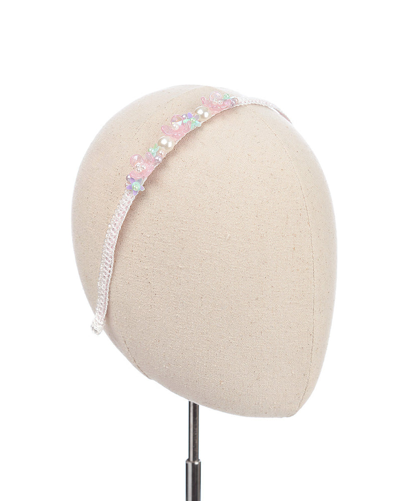 Coral Metal Headband in Pink
