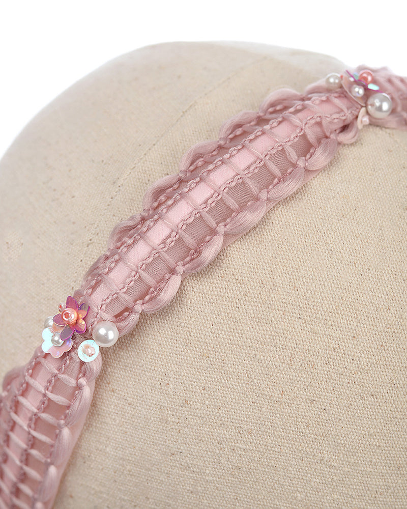 Lyria Net Headband in Pink