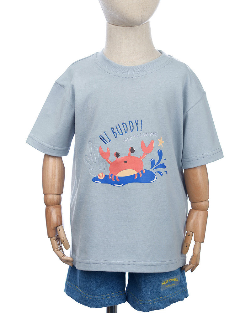 Crab T-Shirt in Grey