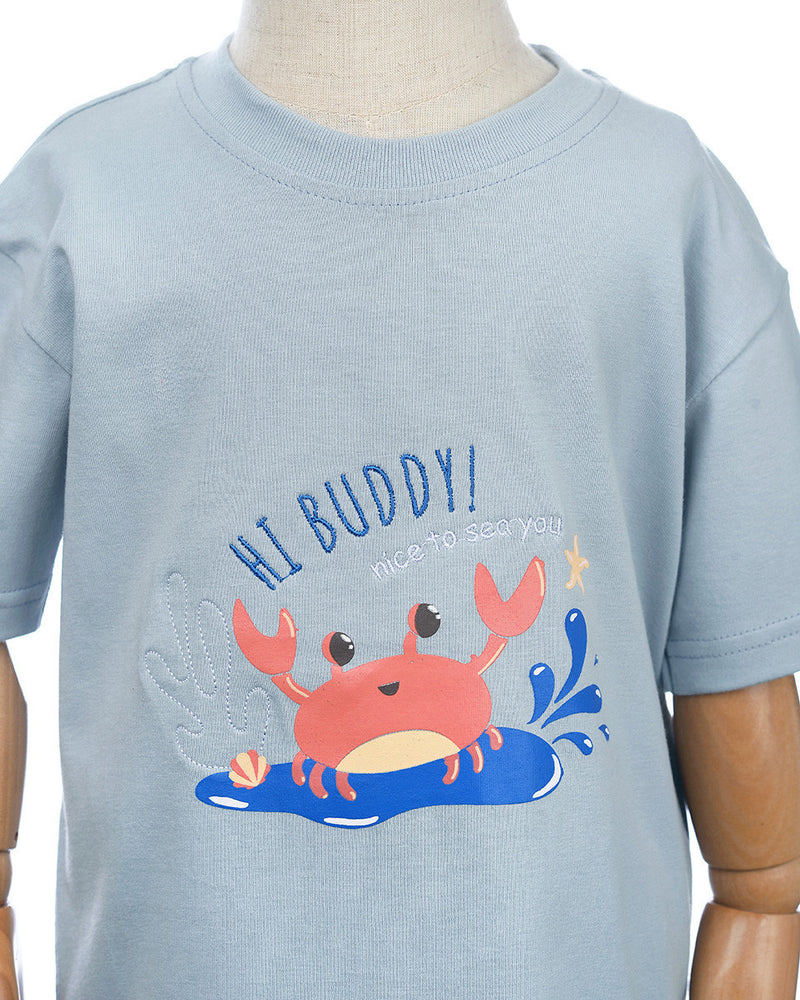 Crab T-Shirt in Grey
