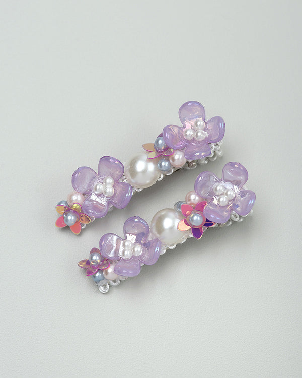 Coral Hairpin in Purple