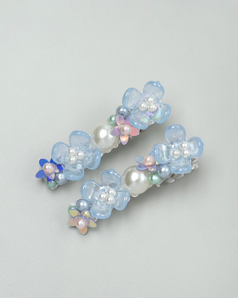 Coral Hairpin in Blue