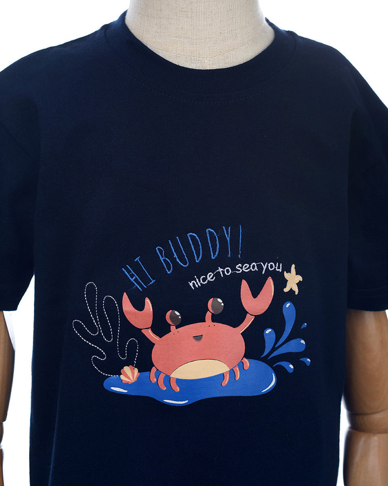 Crab T-Shirt in Navy