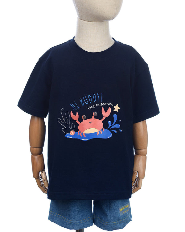 Crab T-Shirt in Navy