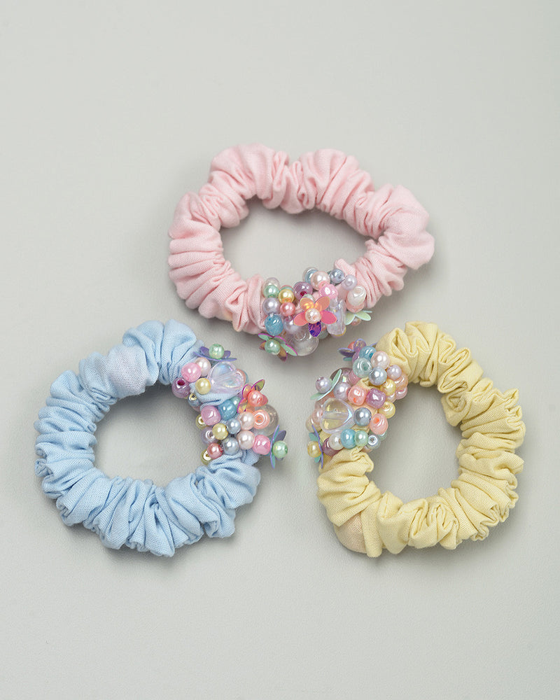 Jewel of The Sea Scrunchie in Yellow