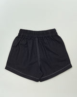 Theo Linen Shorts in Black