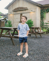 Theo Linen Shorts in Navy
