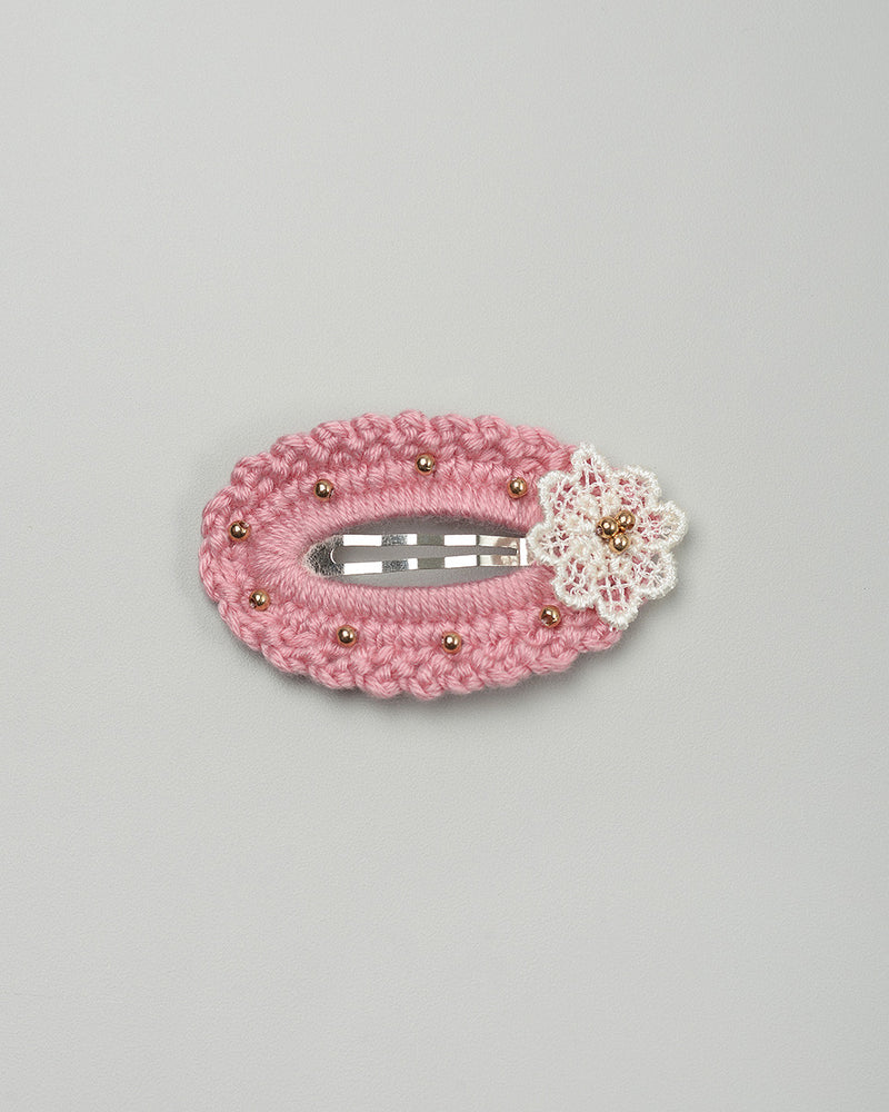 Crochet Snapclip in Pink