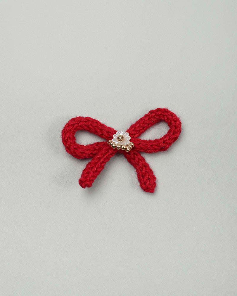 Celyn Knit Bow in Red