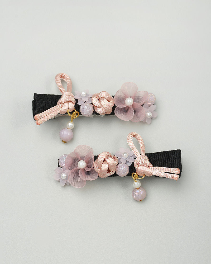 MUN Bouquet Hairpin in Pink