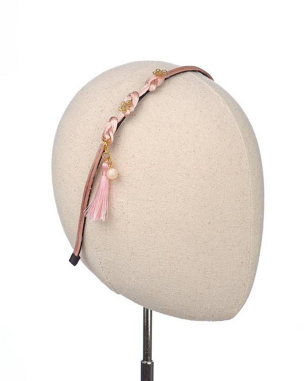 YU RI Knot Headband in Pink