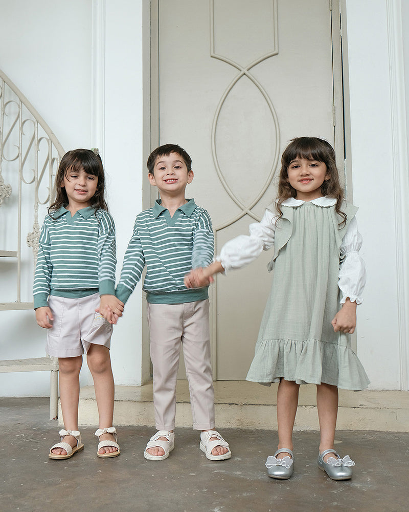 Dorka Stripe Polo in Green