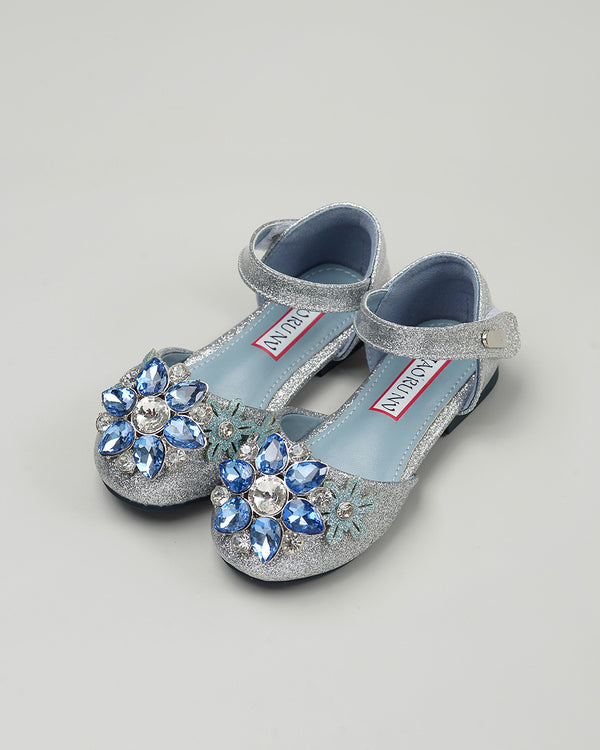 Elsa Crystal Shoes in Blue