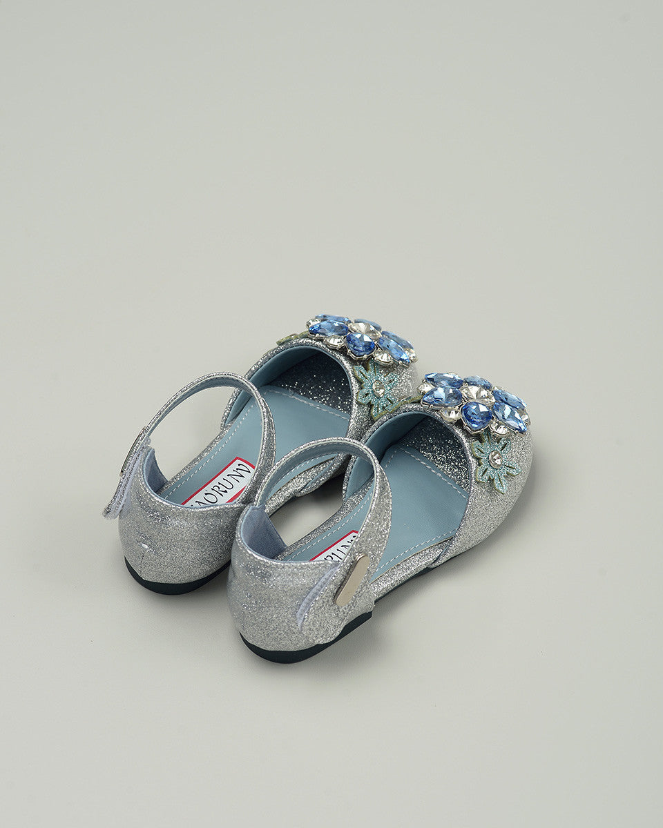 Elsa Crystal Shoes in Blue