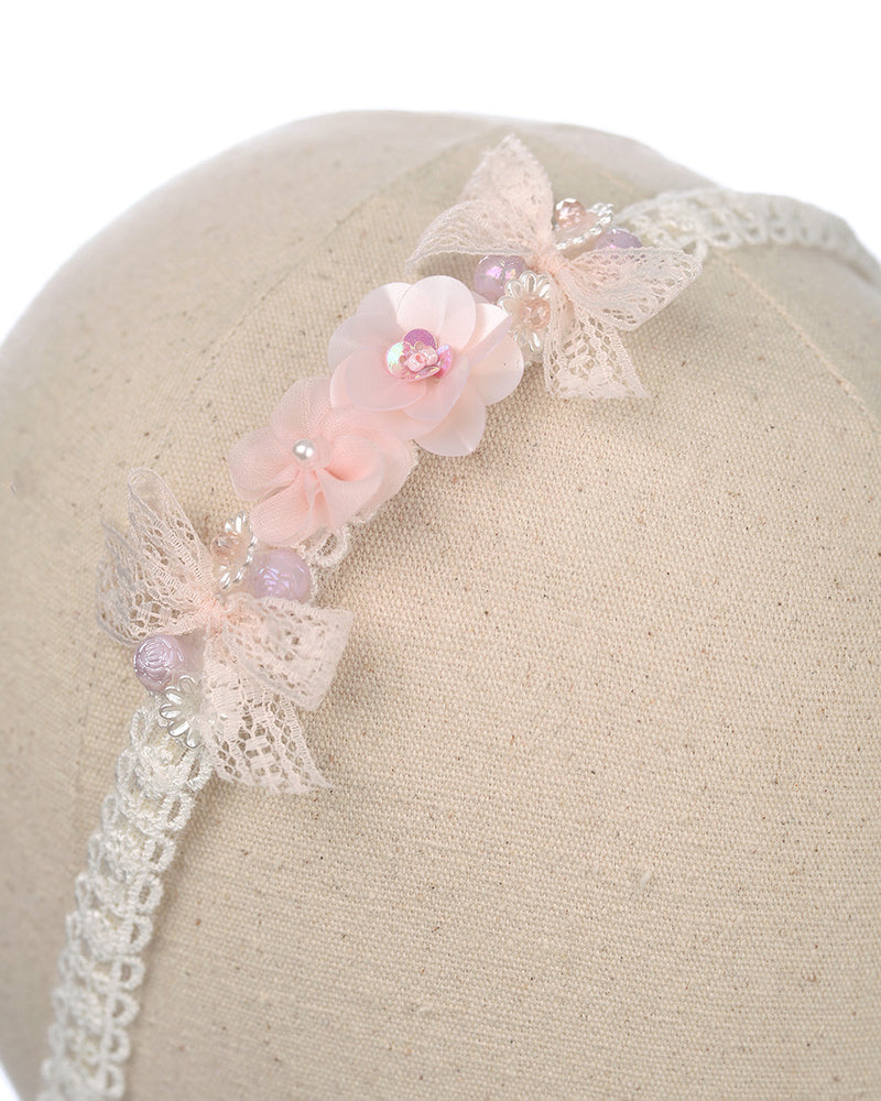 Zinia Metal Headband in Pink