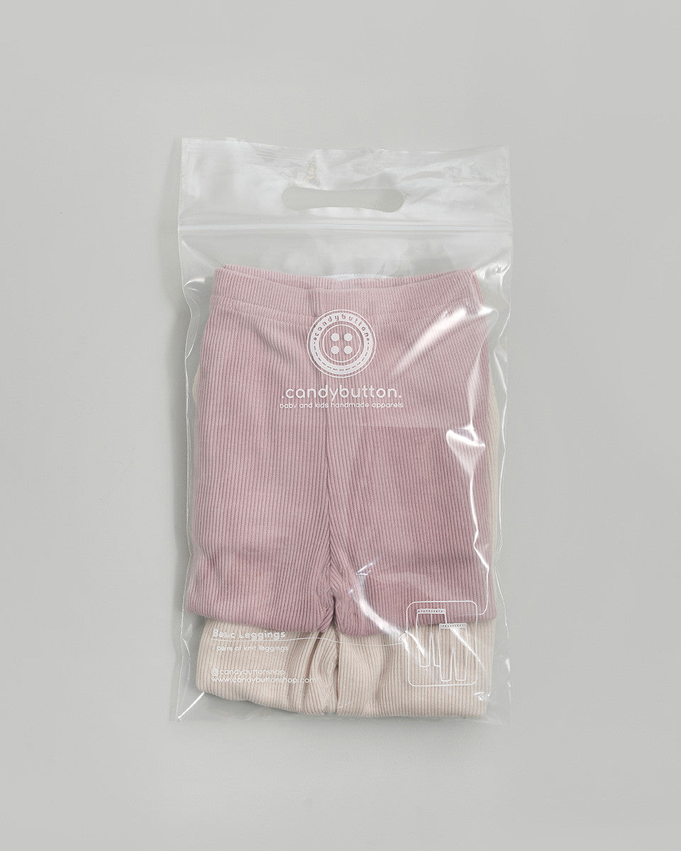 Rib Knit Leggings Set E